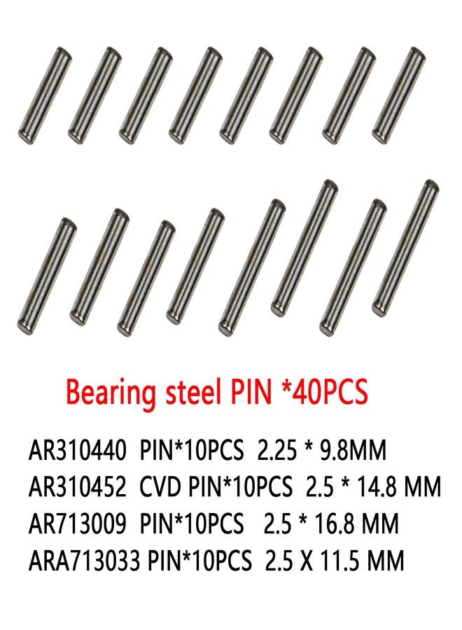 MOSHNOLY 40 PCS Bearing Steel Pin for Arrma 6S 1/8 Kraton/Notorious/Outcast/Talion/Typhon 1/7 Mojave/Felony/Infraction/Fireteam/Limitless,Upgrade Parts AR310440/AR310452/AR713009/ARA713033 - Image 2